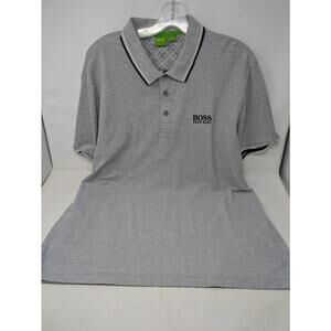Hugo Boss Mens Polo Shirt XXL  Grey Moisture Manager Regular Fit.